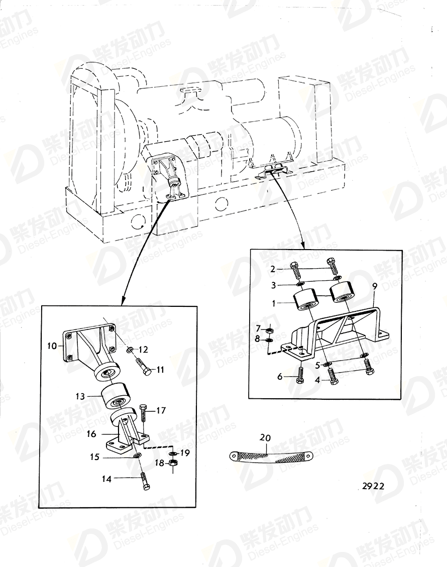 volvo penta Bracket 820743 Drawing volvo penta Bracket 820743 Drawing